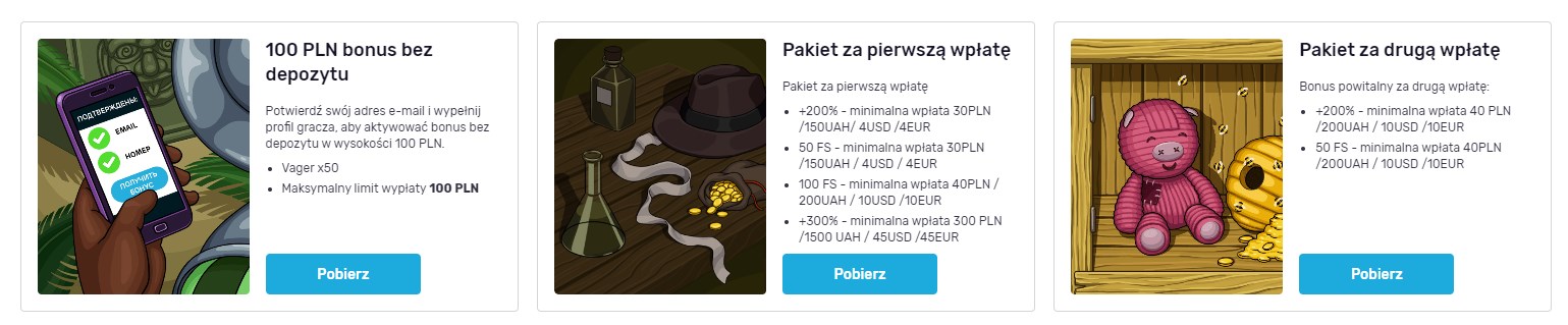Fontan Casino 100 zł bez depozytu za rejestrację